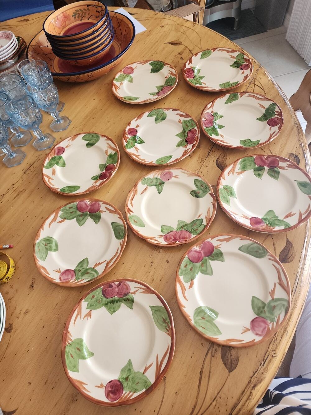 Set of 10 Franciscan Apple 8" Salad Plates Made in England EXCELLENT CONDITION